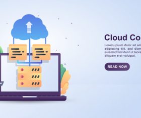 Cloud computing concept illustration vector
