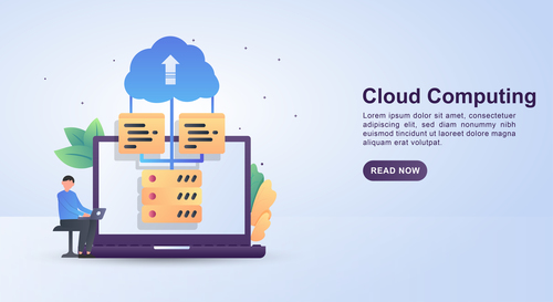 Cloud computing concept illustration vector