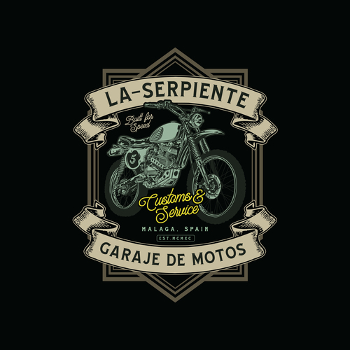 Color motocross badge logo vector
