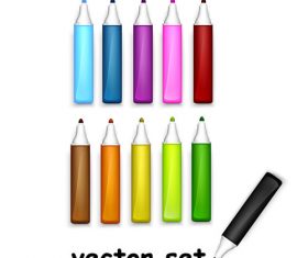 Color pen vector