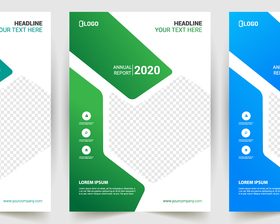 Colorful business poster banner vector