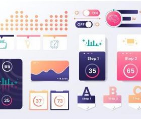 Colorful infographic element design vector