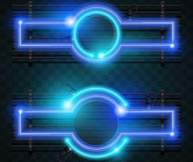 Combination graphics neon backgrounds vector