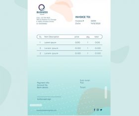 Commercial invoice vector
