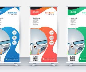 Company profile roll up design vector