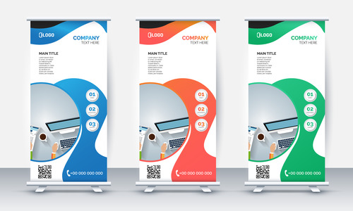 Company profile roll up design vector