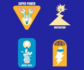 Creative inspirational badge collection vector