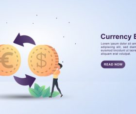 Currency exchange concept illustration vector