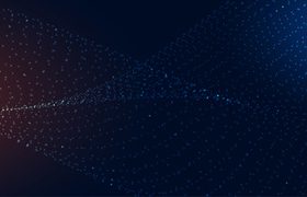 Curved spectrum abstract vector