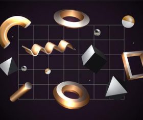 Curved triangle geometry background vector