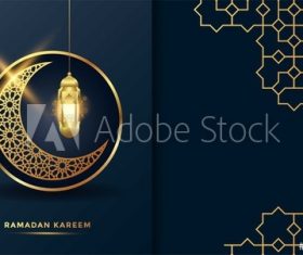 Dark background card ramadan vector