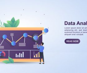 Data analysis exchange concept illustration vector