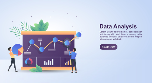 Data analysis exchange concept illustration vector