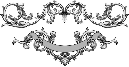 Decoration frame corner vector