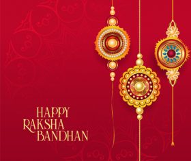 Decorative raksha bandhan greeting card vector