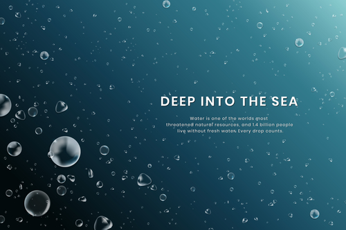 Deep into the sea background vector