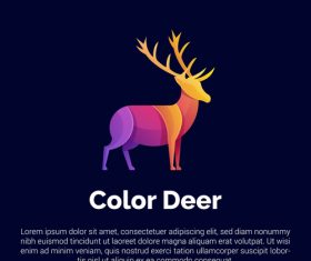 Deer logo vector