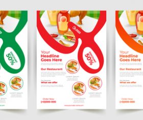 Delicious food poster banner vector