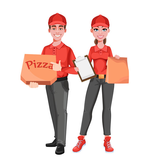 Delivery man cartoon character vector