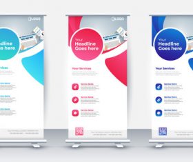 Design roll up banner vector