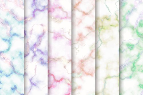 Different color marble texture banner vector