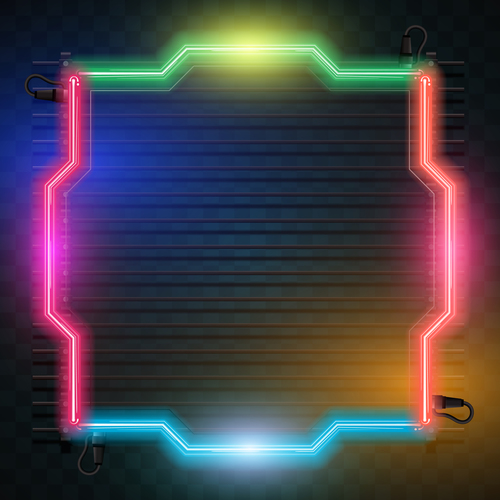 Different colors are irregular neon backgrounds vector