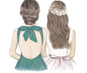 Different female hairstyles vector