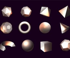 Different shapes geometric background vector