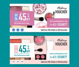 Discount cosmetic coupon vector
