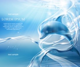 Dolphin background vector