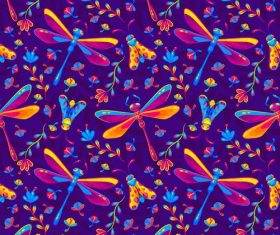Dragonfly background pattern vector