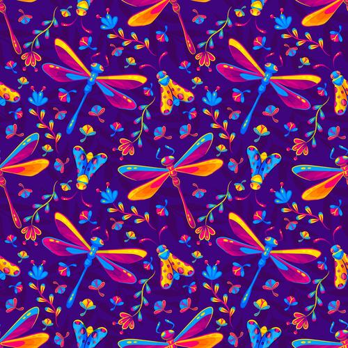 Dragonfly background pattern vector