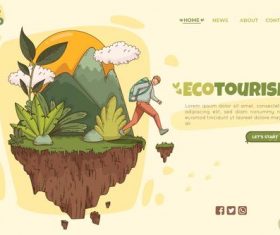 Eco tourism template vector