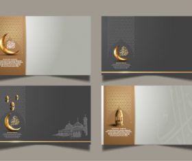 Eid Mubarak design card vector
