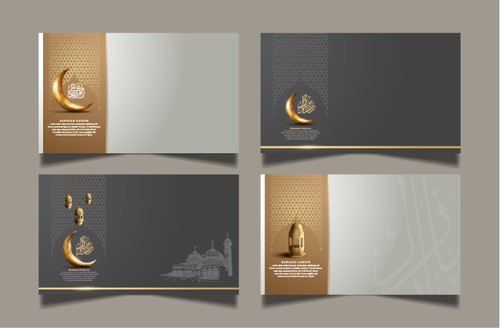 Eid Mubarak design card vector