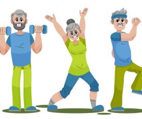 Elderly exercise vector