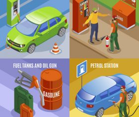 Electric car charging vector