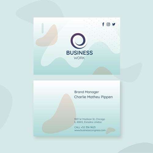 Elegant business card vector