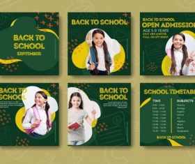 Elementary school student cover vector