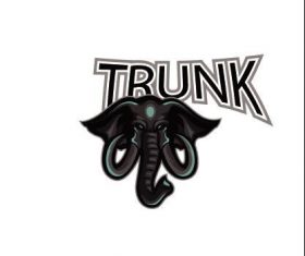 Elephant head esport logo vector