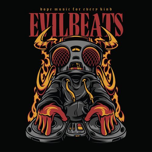 Evil beats logo vector