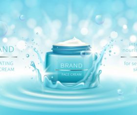 Face cream cosmetic vector