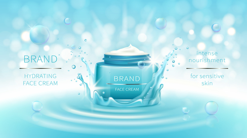 Face cream cosmetic vector