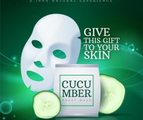 Facial mask advertising vector