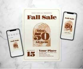 Fall Sale Flyer vector