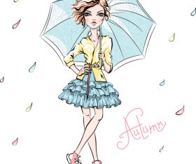 Fashion girl vector