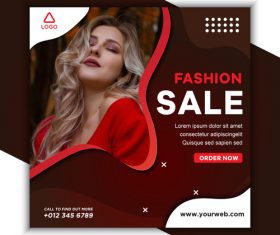 Fashion sale template design vector