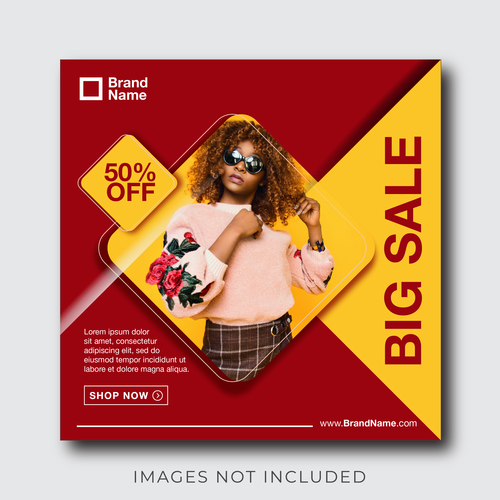 Female brand promotion cover vector