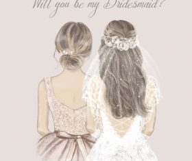 Female curly hair type vector