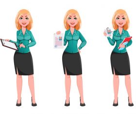 Female employee cartoon character vector